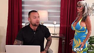 Tech Support Sally Dangelo Stunning Huge Tits Gilf Granny Boobs Action