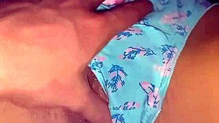 this 18 year old cutie from brazil shows off her big natural tits in dorm