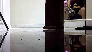 WOW! Sexy Asian Wife's Huge Tits Jiggle in Homemade Videollamada Masturbation Frenzy!!