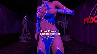 kitana deepthroats cock then rides hard in purple dream vr club