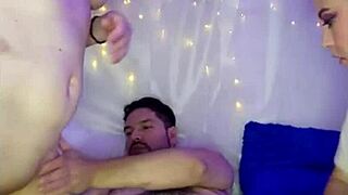 max joins two beautiful latinas for wet oily group session