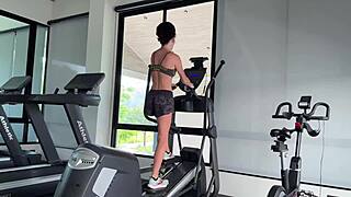 gym workout done... next one's naked with my tight athletic body, curly hair and braces 😏💪🏋️‍♀️🔥