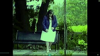 Hey, bank manager elizabeth hogben pees in garden upskirt