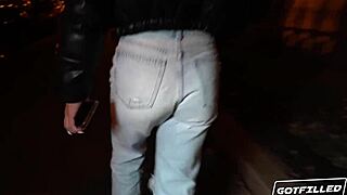 Heavenly black angels filled with creamy creampie in shaved Italian skinny pussy riding.