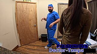 dr tampa gives selena sativas her first gyno exam with ass fingering closeup