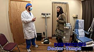 dr tampa gives selena sativas her first gyno exam with ass fingering closeup