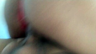 stepmom's juicy shaved pussy gaping after stepson creampies her tight hole cowgirl style