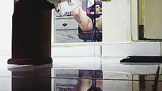 WOW! Sexy Asian Wife's Huge Tits Jiggle in Homemade Videollamada Masturbation Frenzy!!