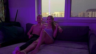 wanna see this horny girlfriend skip the movie for kitchen sex fun?