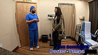dr tampa gives selena sativas her first gyno exam with ass fingering closeup