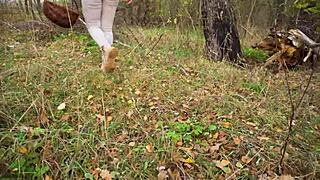 ever seen a milf's big tight ass tease in jeans while walking forest paths? pure ass worship fetish outdoors