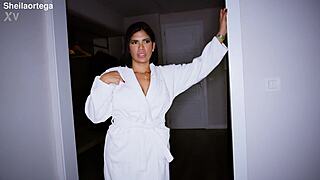 Sheila Ortega Deepthroats Snake's Huge Cock in Lingerie