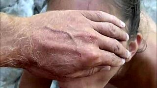 Risky Beach Blowjob Delivers Sloppy Cumshot to Teen Brunette Model in POV Backstage Action