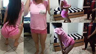 damn that innocent hijastra shaking her big ass on tik tok for padrastro! 📱🍑🔥