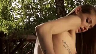 i grabbed my fave toys for a sneaky garden masturbation session outdoors