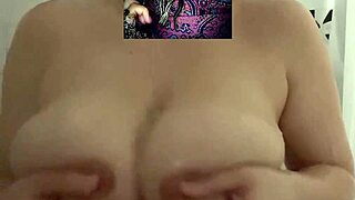 hot sexy white girl with huge boobs soaps up in shower massage moaning wildly