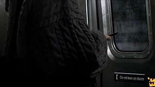 Beautiful MollyRedWolf Devours Stranger Cock on Crowded Train
