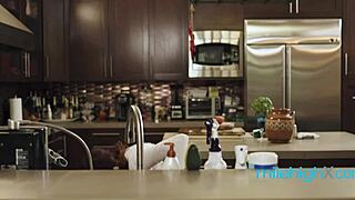 her shy petite redhead babysitter licks to explosive orgasms only!