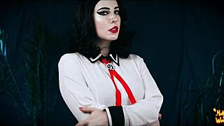 hey bioshock fans mollyredwolf rips clothes rides cowgirl creampie doggystyle triple cumshot