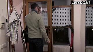 Marina Visconti Fucks Coworker on Christmas. Big Tits Cumshot!