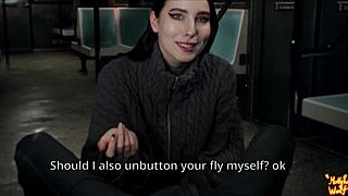 Beautiful MollyRedWolf Devours Stranger Cock on Crowded Train