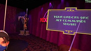 kitana deepthroats cock then rides hard in purple dream vr club