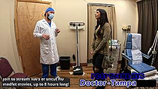 dr tampa gives selena sativas her first gyno exam with ass fingering closeup