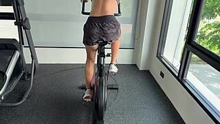 gym workout done... next one's naked with my tight athletic body, curly hair and braces 😏💪🏋️‍♀️🔥