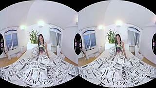 barely legal brunette teen plays solo pov masturbation in 180vr 60 fps