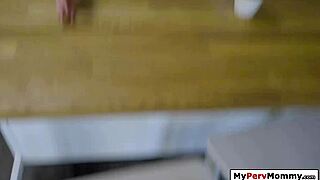 does busty stepmom's blowjob lead to kitchen stepson pounding?