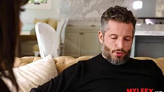 Housewife sneaks away to de-stress with sister's husband casually
