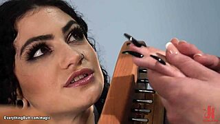 goth teen 18+ pounds busty professor's ass with kinky anal fisting and strapon