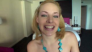 ally ann sucks cock like a pro then rides it hard in stockings and heels