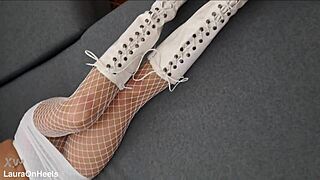 Can You Handle Perfect-Assed Milf's High-Heeled Boots and Fishnets?!