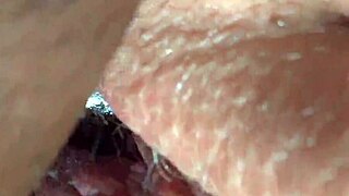 watch this big juicy fat ass milf get fingered close-up then pounded creampie style