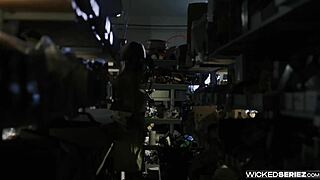 Shy petite blonde emma hix deepthroats in hunger scene kiss!