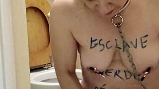 Amateur BDSM Slave Whore Licks Filthy Toilets in Humiliation