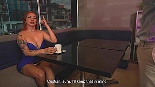 hot colombian redhead spreads legs wide for concierge's rough missionary pounding at hotel