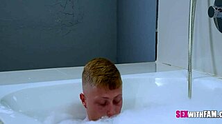 stepmom catches son jerking sucks his cock pov dry!