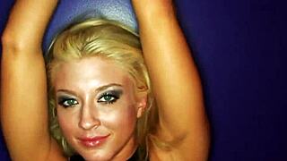 Hot blonde pornstar slides giant black toy deep in her ass