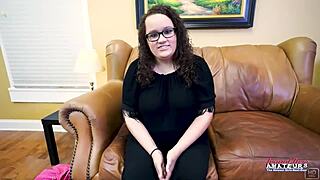 nerdy busty brunette harper b deepthroats bbc rimjobs swallows cum pov doggy
