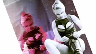 Findom goaldigger's I am bitch song features latex feet fetish dance in glasses and garter belt