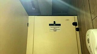 Girl cums hard fingering fat tits in public gym