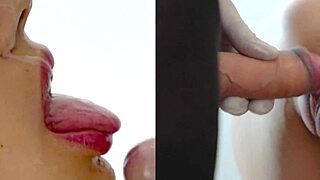 Step sister fucked doggystyle closeup monster cock cum in mouth