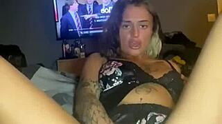 horny emo teen slut fingers her big ass and tits craving rough old cock to stretch her tight holes