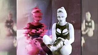 Findom goaldigger's I am bitch song features latex feet fetish dance in glasses and garter belt