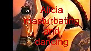 alicia teases with hot dancing then fingers her wet pussy in steamy masturbation show