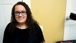 nerdy busty brunette harper b deepthroats bbc rimjobs swallows cum pov doggy