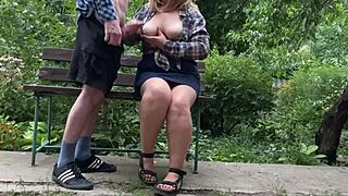 My Mother-in-Law's Saggy Natural Tits Covered In My Hot Cum Finally!