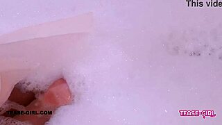 Super cute teen bathes sexy then swallows daddy's cum on sofa